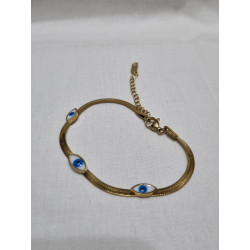 Flat Evil Eye Bracelet